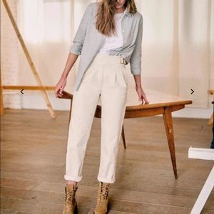 Sezane Francky trousers in Ecru